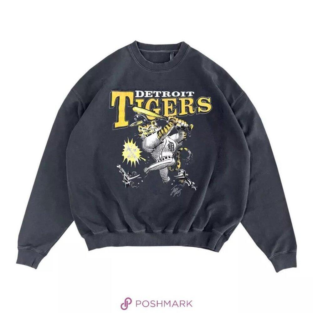 Detroit Tigers Baseball Jack Davis Black Sweatshirt Retro Teresafarnell55